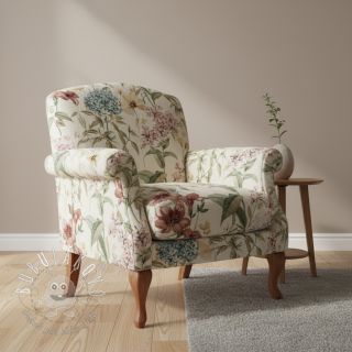 Dekoračná látka Linenlook premium Flower Dreamy Field digital print