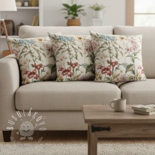 Dekoračná látka Linenlook premium Flower Dreamy Field digital print