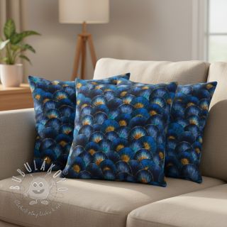 Dekoračná látka Scale Peacock Feather digital print