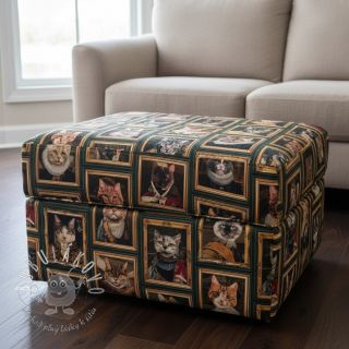 Dekoračná látka Cats Golden Age digital print