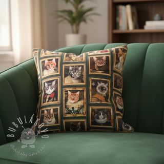 Dekoračná látka Cats Golden Age digital print