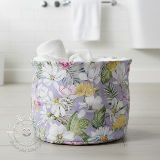 Dekoračná látka Genoveva flower lila digital print