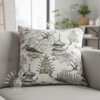 Dekoračná látka Haru beige digital print