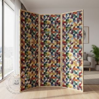 Dekoračná látka GOBELIN PREMIUM Graphic retro shapes