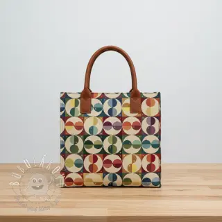 Dekoračná látka GOBELIN PREMIUM Graphic square circle