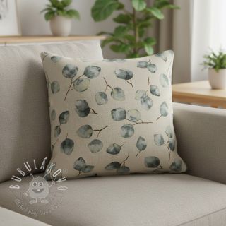 Dekoračná látka Linenlook Eucalyptus watercolour branch