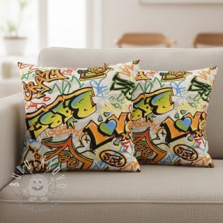 Dekoračná látka premium Graffiti street art