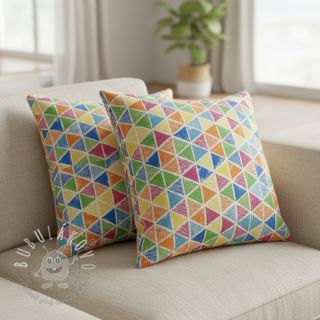 Dekoračná látka premium Rainbow triangle