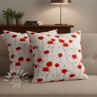 Dekoračná látka premium Poppy field