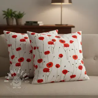 Dekoračná látka premium Poppy field