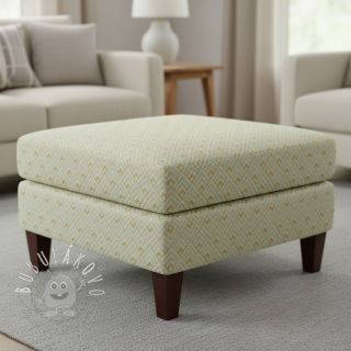 Dekoračná látka Linenlook Art deco cubes mint metallic premium