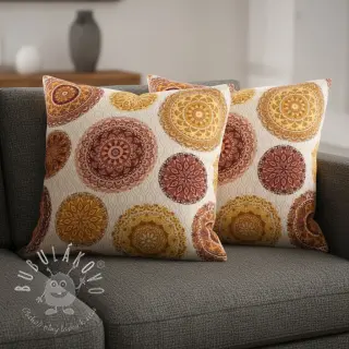 Dekoračná látka premium Mandala circle
