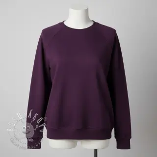 Teplákovina počesaná MELANGE bordeaux