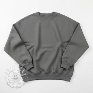 Teplákovina počesaná dark grey