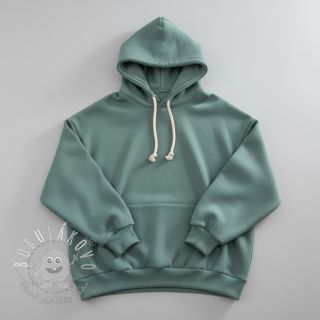 Teplákovina počesaná dark mint