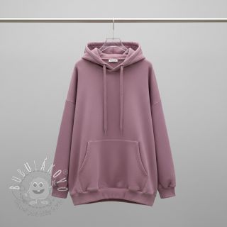 Teplákovina počesaná old pink