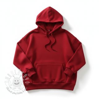 Teplákovina počesaná dark red