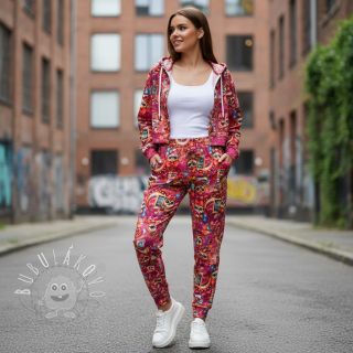 Teplákovina Big eyes design A digital print