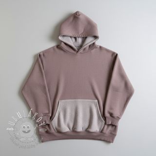 Teplákovina počesaná MELANGE taupe