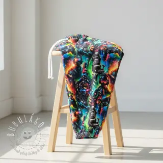Teplákovina počesaná JOGGING Game over design A digital print