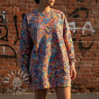 Teplákovina počesaná JOGGING Colour me design B digital print