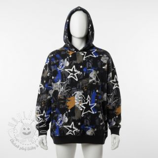 Teplákovina Graffiti black digital print