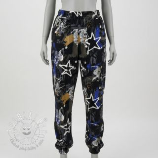 Teplákovina Graffiti black digital print