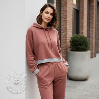 Teplákovina počesaná JOGGING henna melange