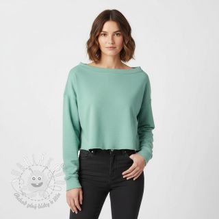 Teplákovina počesaná JOGGING dark mint