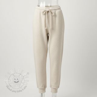 Teplákovina počesaná JOGGING beige melange