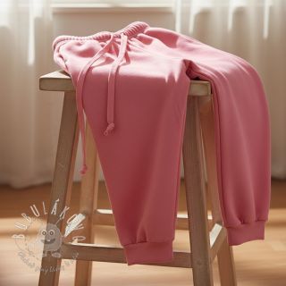 Teplákovina počesaná JOGGING soft pink