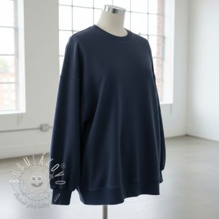 Teplákovina počesaná JOGGING navy