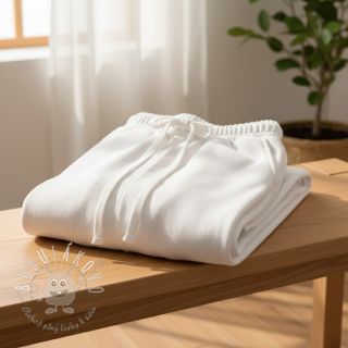 Teplákovina počesaná JOGGING white