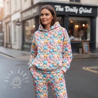 Teplákovina Happy horse design A digital print