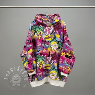 Teplákovina Manga fuchsia digital print