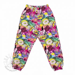 Teplákovina Manga fuchsia digital print