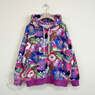 Teplákovina Manga cobalt digital print