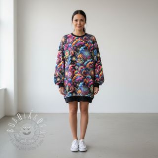 Teplákovina Fire works design E digital print