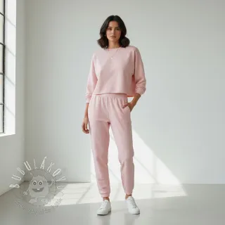 Teplákovina počesaná JOGGING rose melange