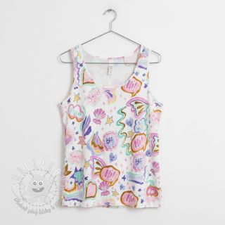 Úplet Shells white digital print