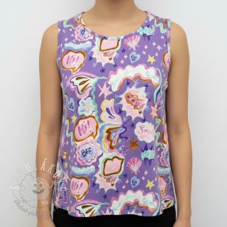 Úplet Shells lavender digital print