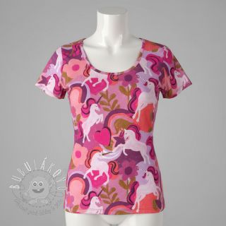 Úplet Unicorns mauve digital print