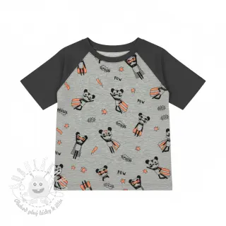 Úplet NEON Super heroes light grey melange