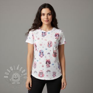 Úplet Dolls white digital print