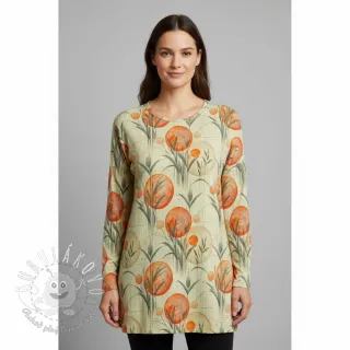 Úplet VISCOSE Enjoy The Silence orange digital print