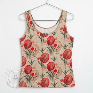 Úplet VISCOSE Enjoy The Silence red digital print