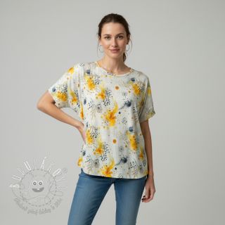 Úplet VISCOSE Soothing Fields yellow digital print