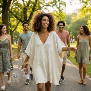 Úplet s ľanom WAFFLE SIMPLY NATURAL