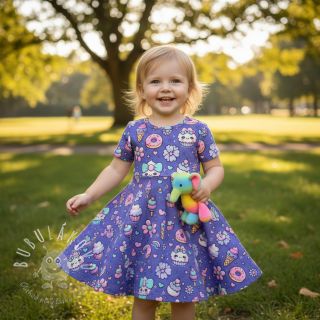 Úplet Sweet food lavender digital print