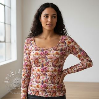 Úplet Paisley woody design A digital print